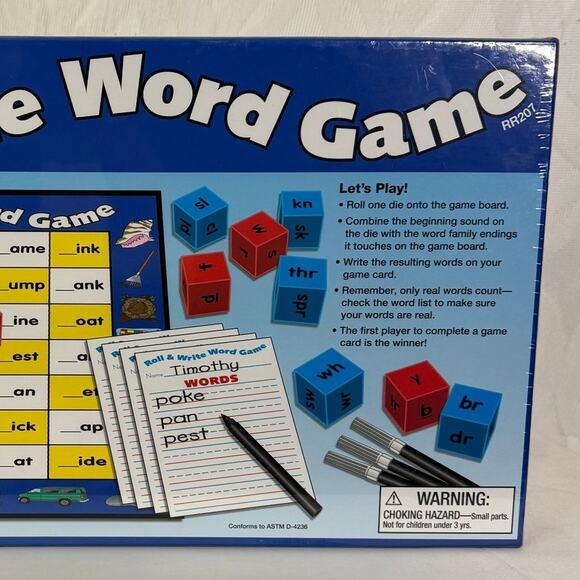 Lakeshore Roll and Write Word Game NEW Early Readers Build 600+ Words 5+ SEALED - Picture 4 of 6